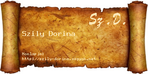 Szily Dorina névjegykártya