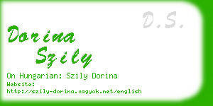 dorina szily business card